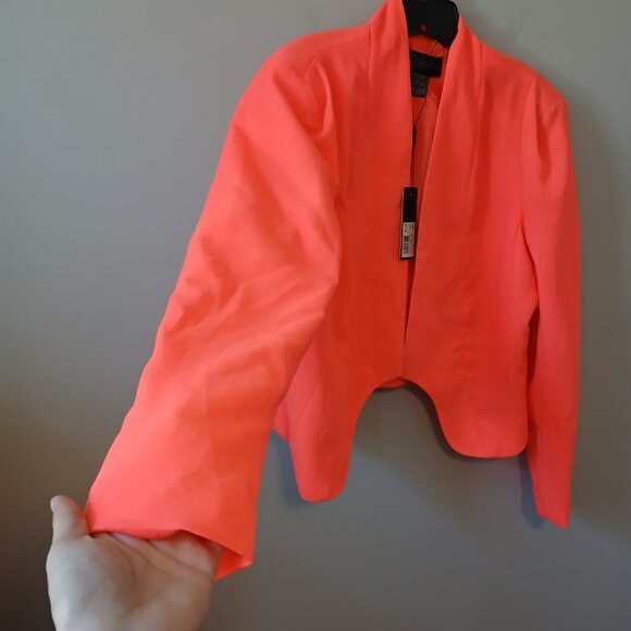 Kim Kardashian Womens Blazer and Pencil Skirt Set Hot Pink Long Sleeve SZ XL NWT - Picture 4 of 16